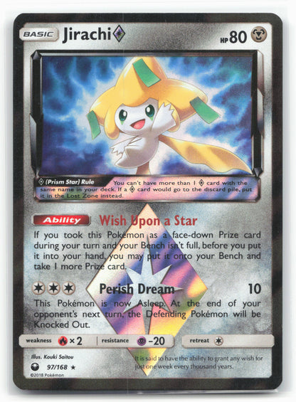 SM - Celestial Storm #97/168 Jirachi Prism Star Holo 18221