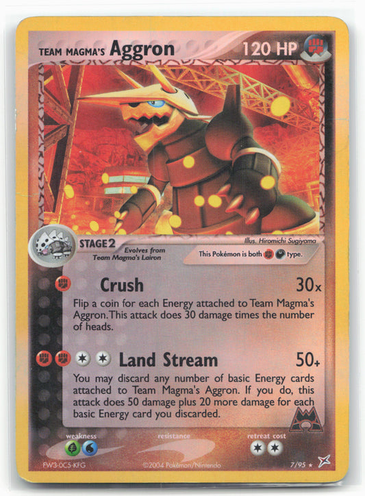 Team Magma vs Team Aqua #7/95 Team Magma's Aggron Holo 18227