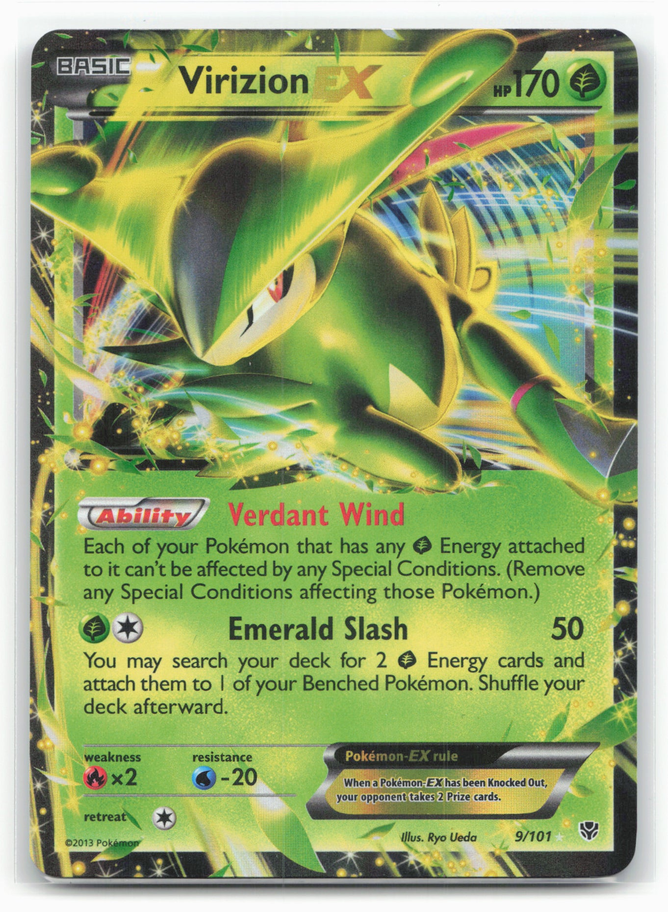 Plasma Blast #9/101 Virizion EX Holo 18232