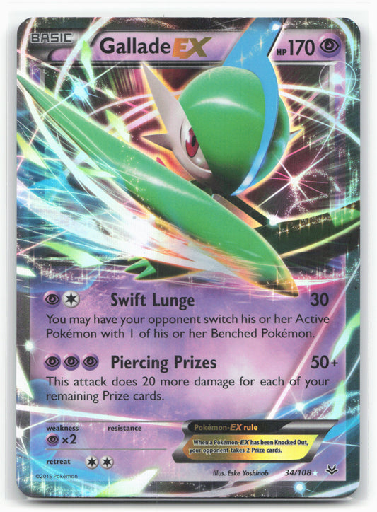 XY - Roaring Skies #34/108 Gallade EX 18237 Holo