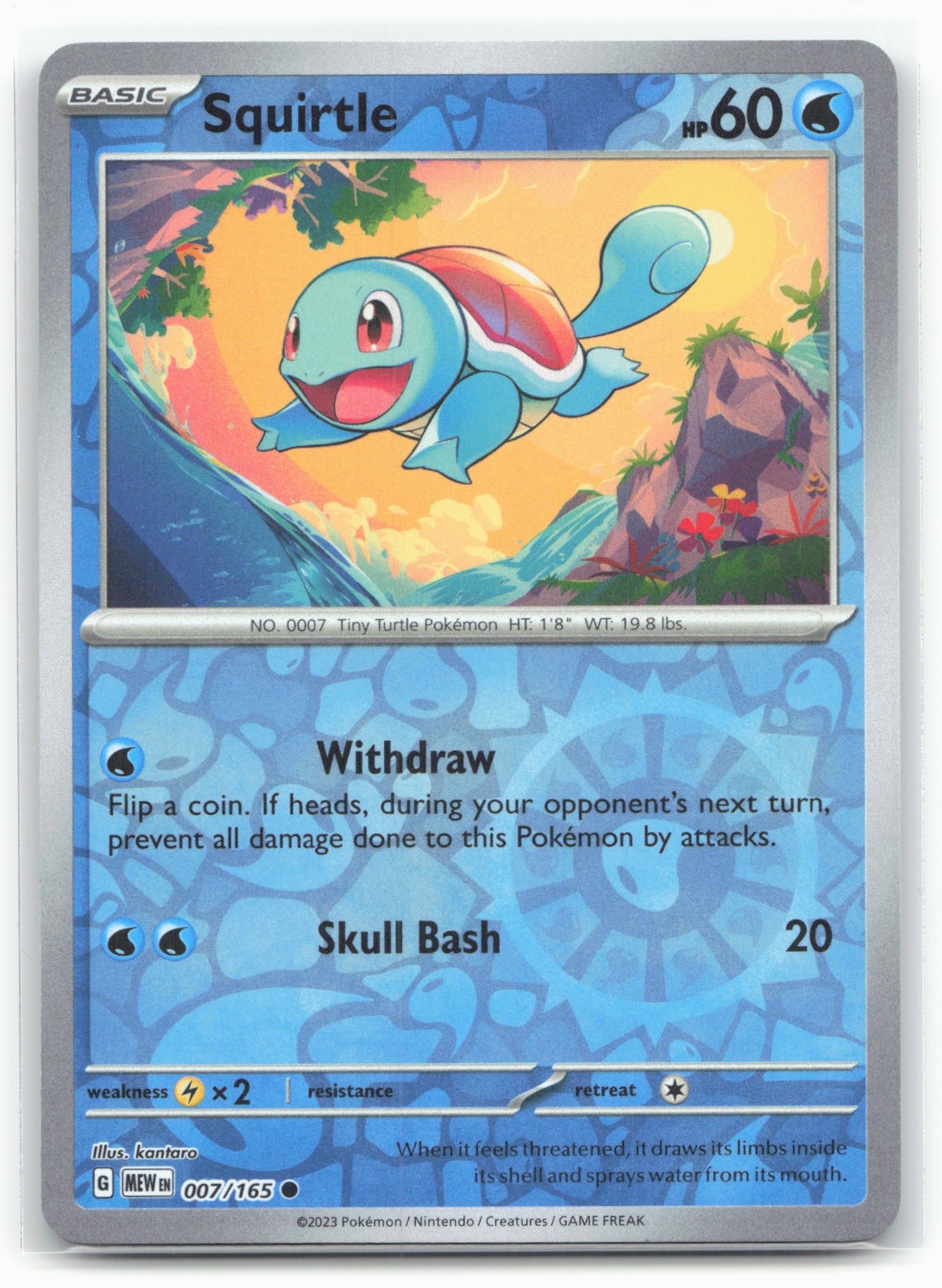 SV: Scarlet & Violet 151 #007/165 Squirtle 18250 Holo