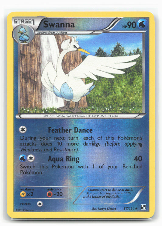 Black and White #37/114 Swanna 18255 Holo