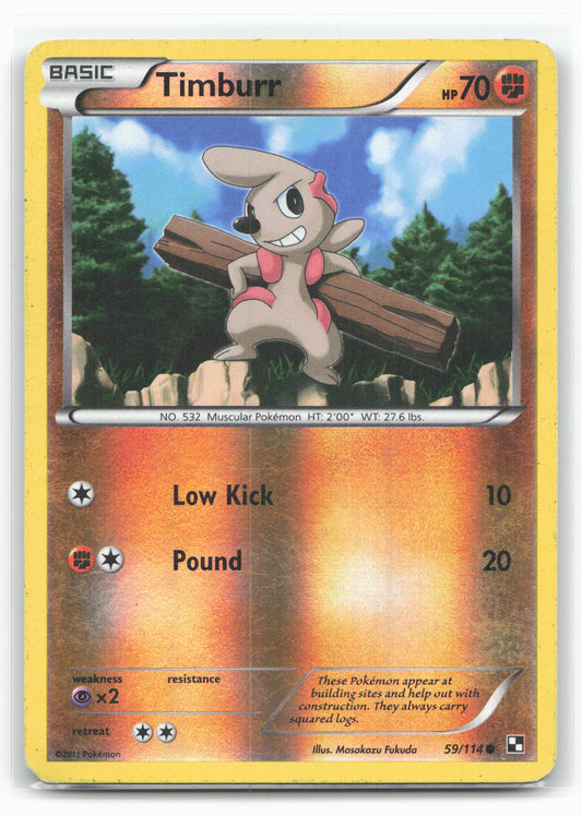 Black and White #59/114 Timburr (59) 18261 Holo