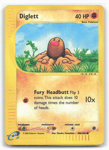 Expedition #106/165 Diglett 18280 Holo