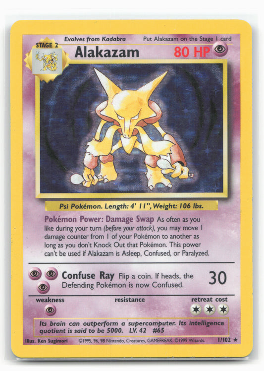 Base Set #001/102 Alakazam 18283 Holo