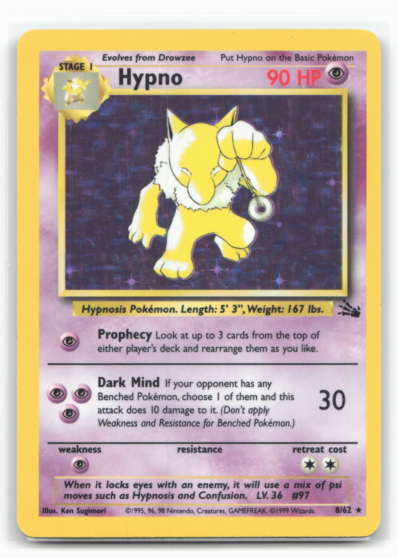 Fossil #08/62 Hypno (8) Holo 18287