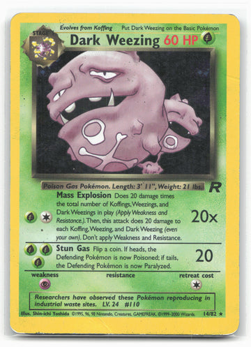 Team Rocket #31/82 Dark Weezing (31) Holo 18313