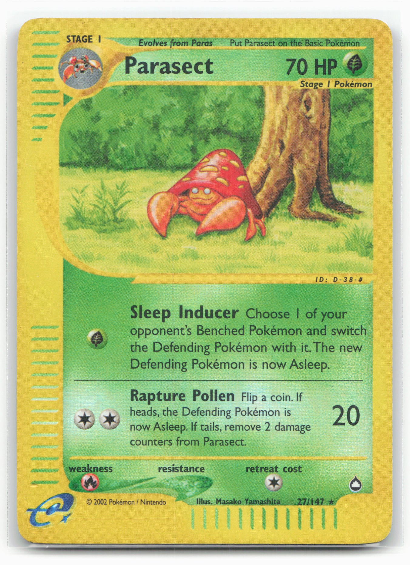 Aquapolis #027/147 Parasect Holo 18324