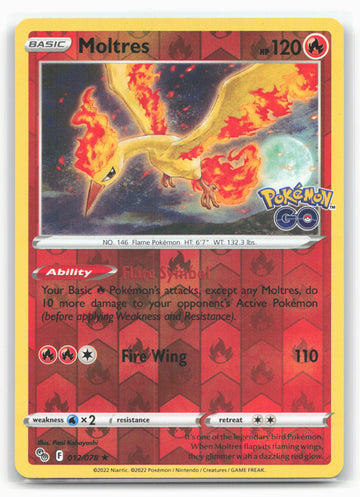 Pokemon GO #012/078 Moltres Holo 18335
