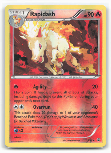 Generations #15/83 Rapidash Holo 18337