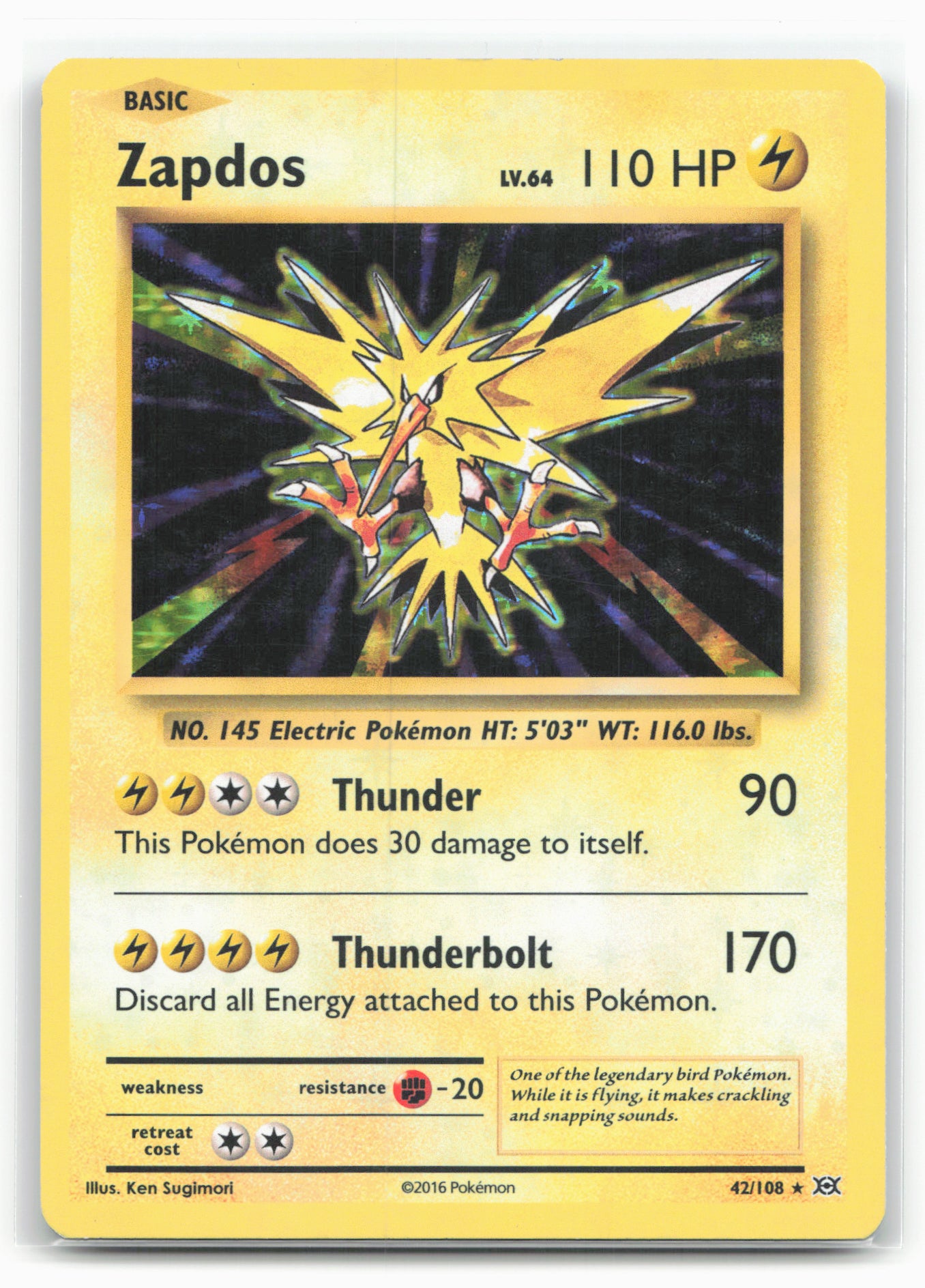 XY - Evolutions #42/108 Zapdos 18339 Holo