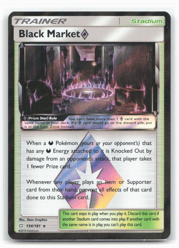 SM - Team Up #134/181 Black Market Prism Star 18340 Holo