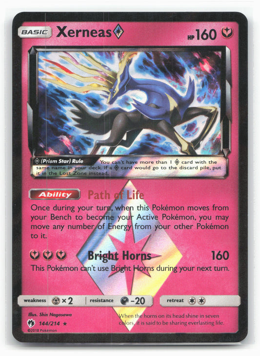 SM - Lost Thunder #144/214 Xerneas Prism Star 18343 Holo