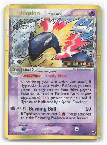 Dragon Frontiers #12/101 Typhlosion (Delta Species) Holo Stamped 18377