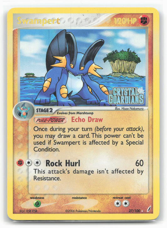 Crystal Guardians #27/100 Swampert Holo Stamped 18384