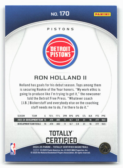 2024-25 Panini Totally Certified #170 Ron Holland II 18407