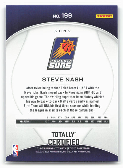 2024-25 Panini Totally Certified #199 Steve Nash 18408