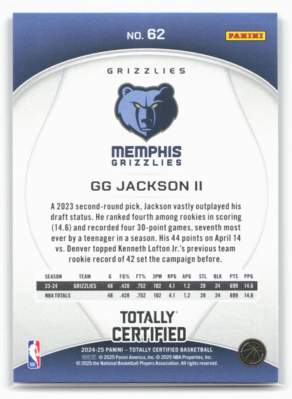 2024-25 Panini Totally Certified #62 GG Jackson II 18414