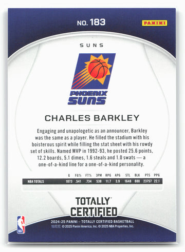 
2024-25 Panini Totally Certified #183 Charles Barkley Mirror