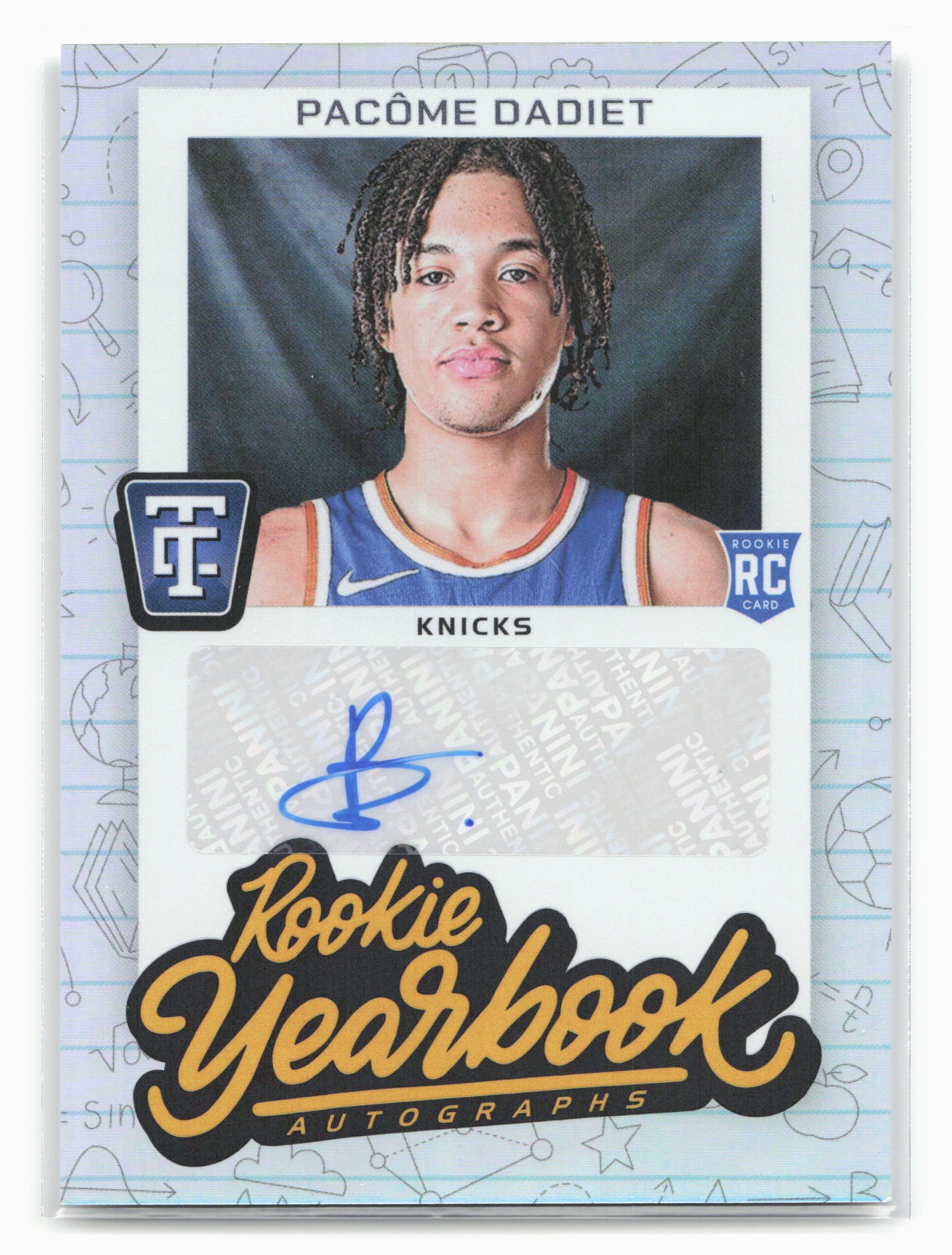 2024-25 Panini Totally Certified #RYA-DAD Pacome Dadiet Yearbook Autographs