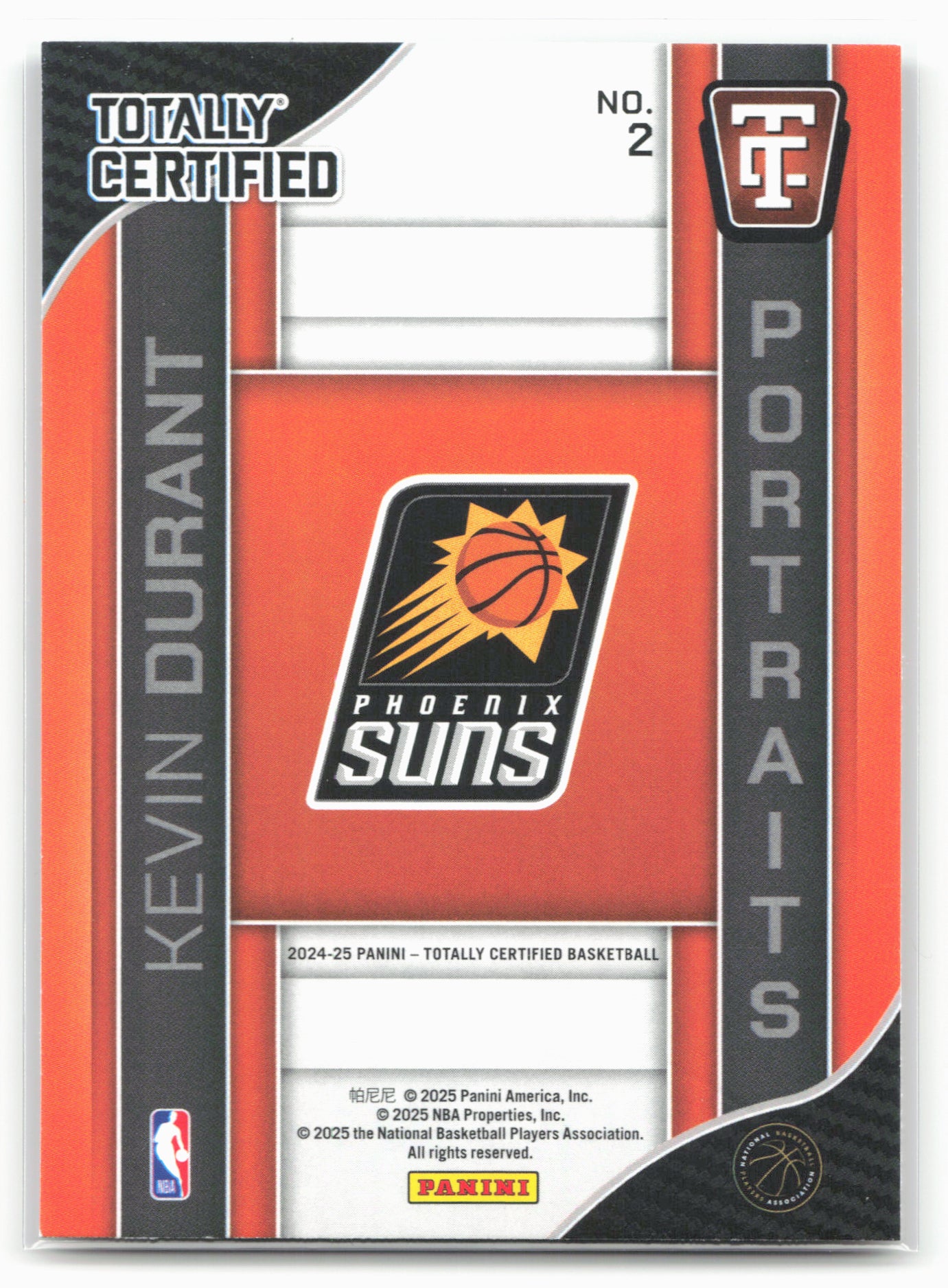 2024-25 Panini Totally Certified #2 Kevin Durant Portraits 18425