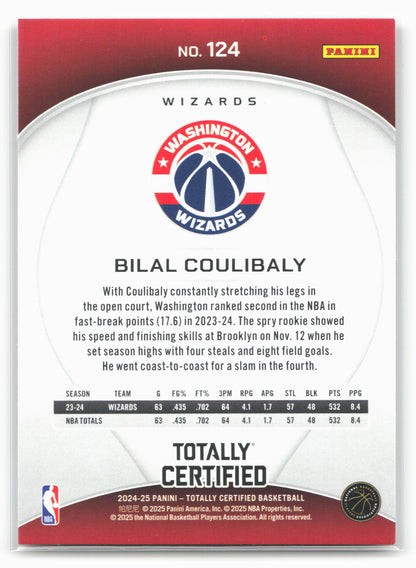 2024-25 Panini Totally Certified #124 Bilal Coulibaly Mirror Maroon 18428