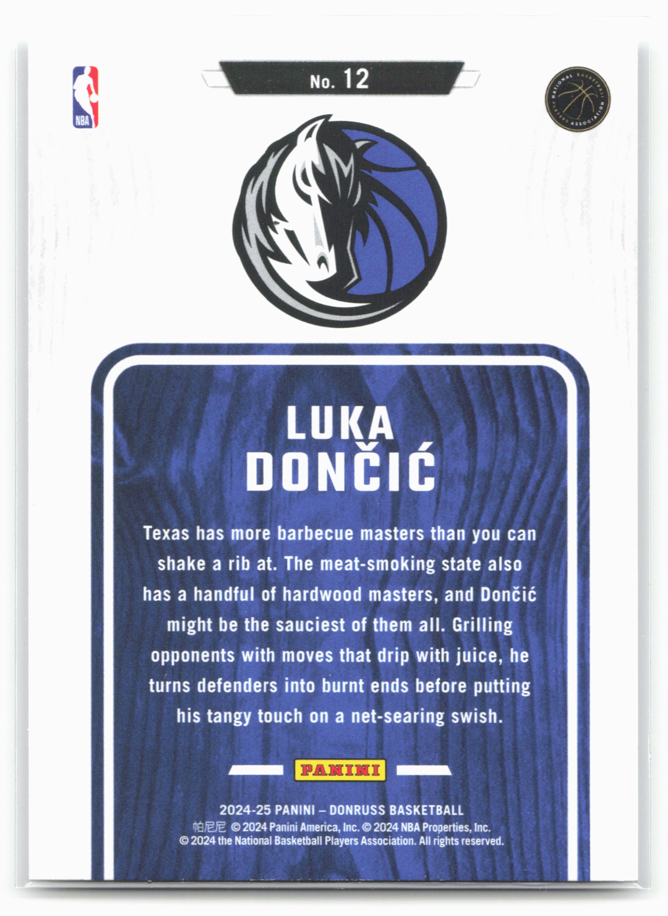 2024-25 Donruss #12 Luka Doncic Hardwood Masters Press Proof