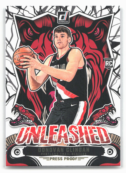 2024-25 Donruss #13 Donovan Clingan Unleashed Press Proof