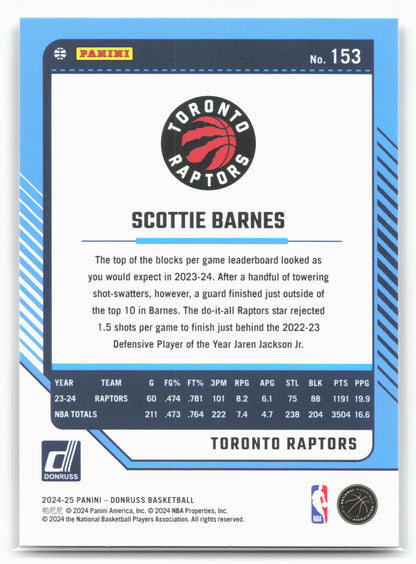 2024-25 Donruss #153 Scottie Barnes Press Proof Silver