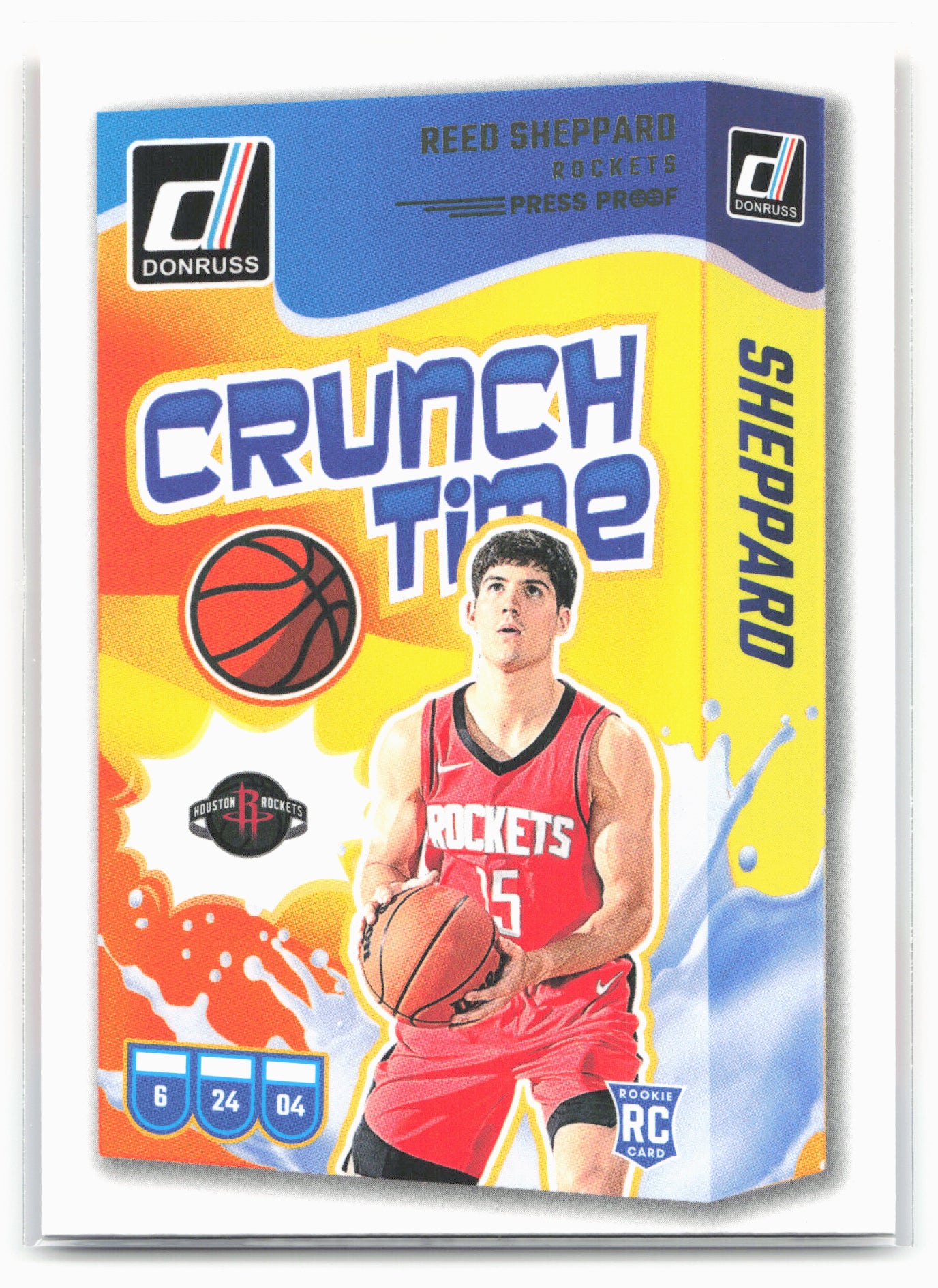 2024-25 Donruss #9 Reed Sheppard Crunch Time Press Proof