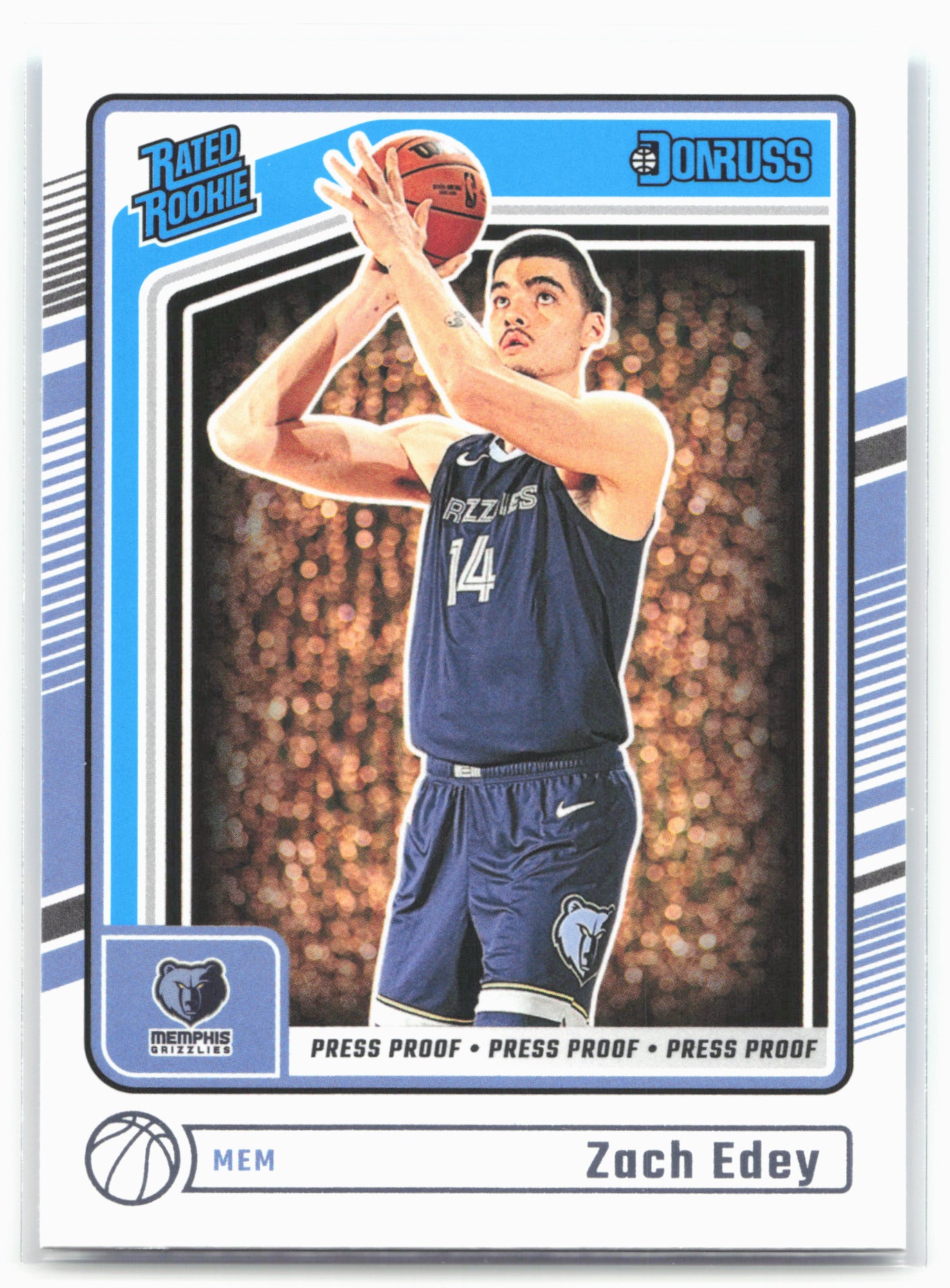 2024-25 Donruss #239 Zach Edey Press Proof Silver