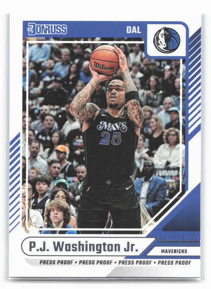 2024-25 Donruss #195 P.J. Washington Jr. Press Proof Silver