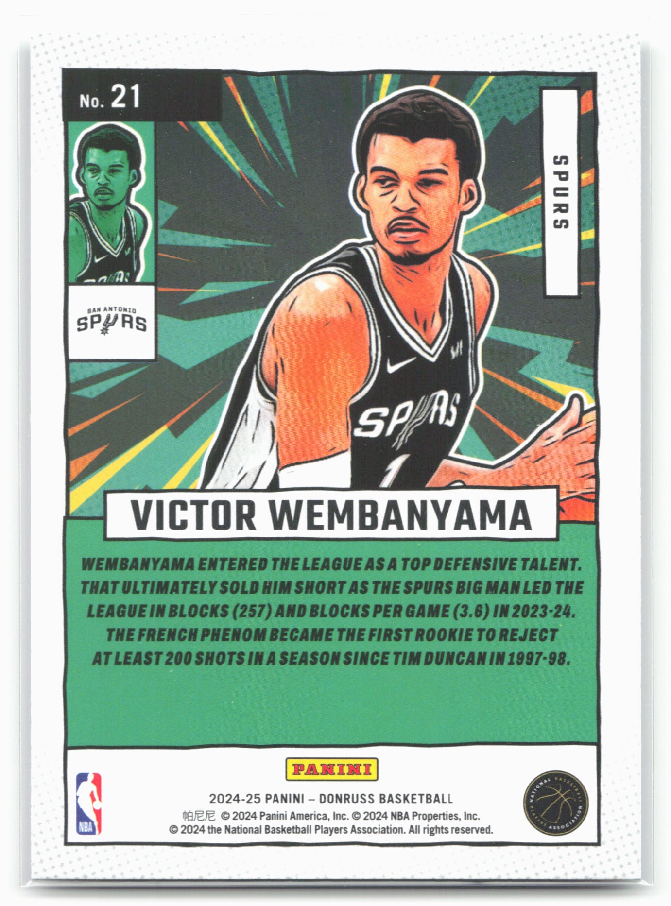 2024-25 Donruss #21 Victor Wembanyama Net Marvels