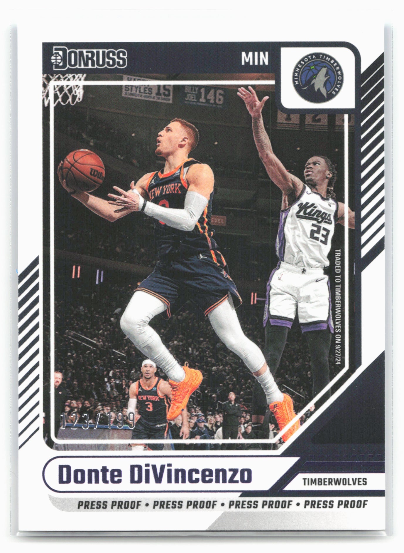 2024-25 Donruss #77 Donte DiVincenzo Press Proof Purple