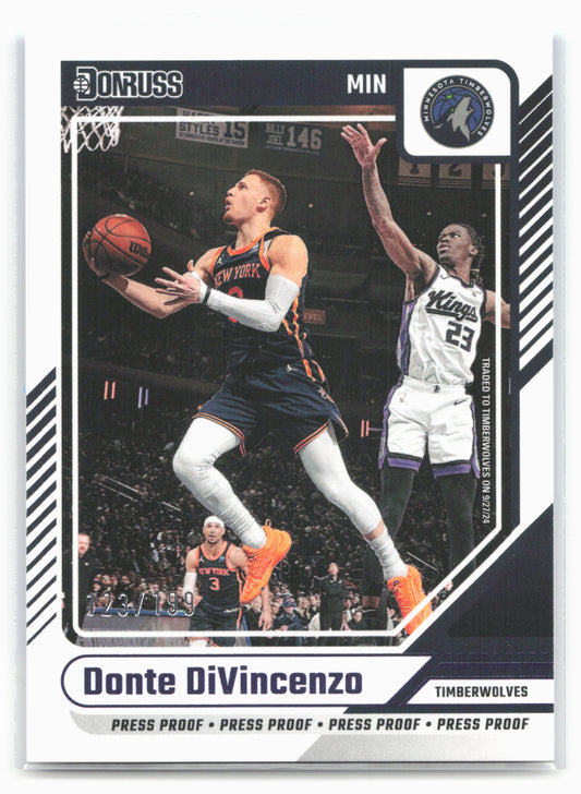 2024-25 Donruss #77 Donte DiVincenzo Press Proof Purple