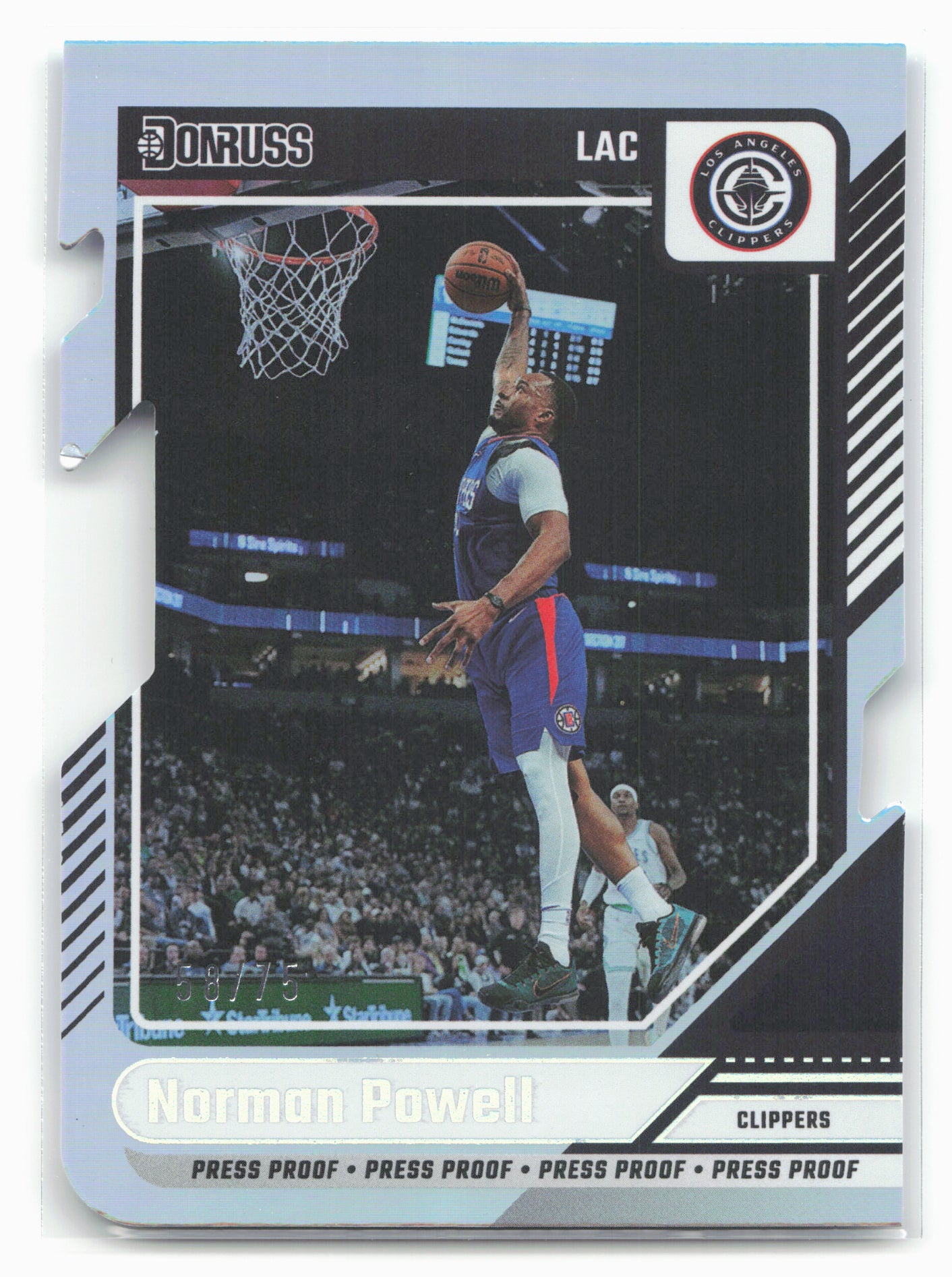 2024-25 Donruss #16 Norman Powell Press Proof Silver Die Cuts