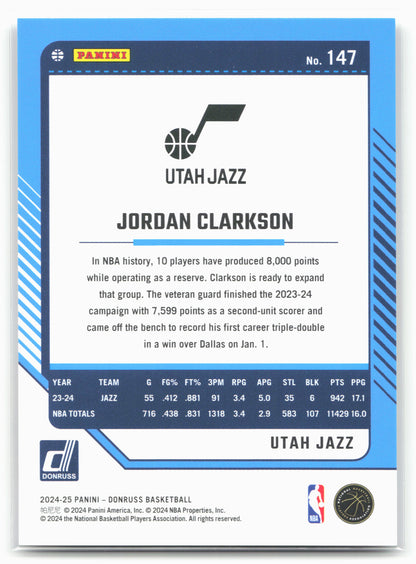 2024-25 Donruss #147 Jordan Clarkson Hyper
