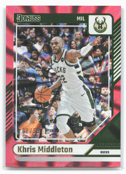 2024-25 Donruss #76 Khris Middleton Holo Red Laser