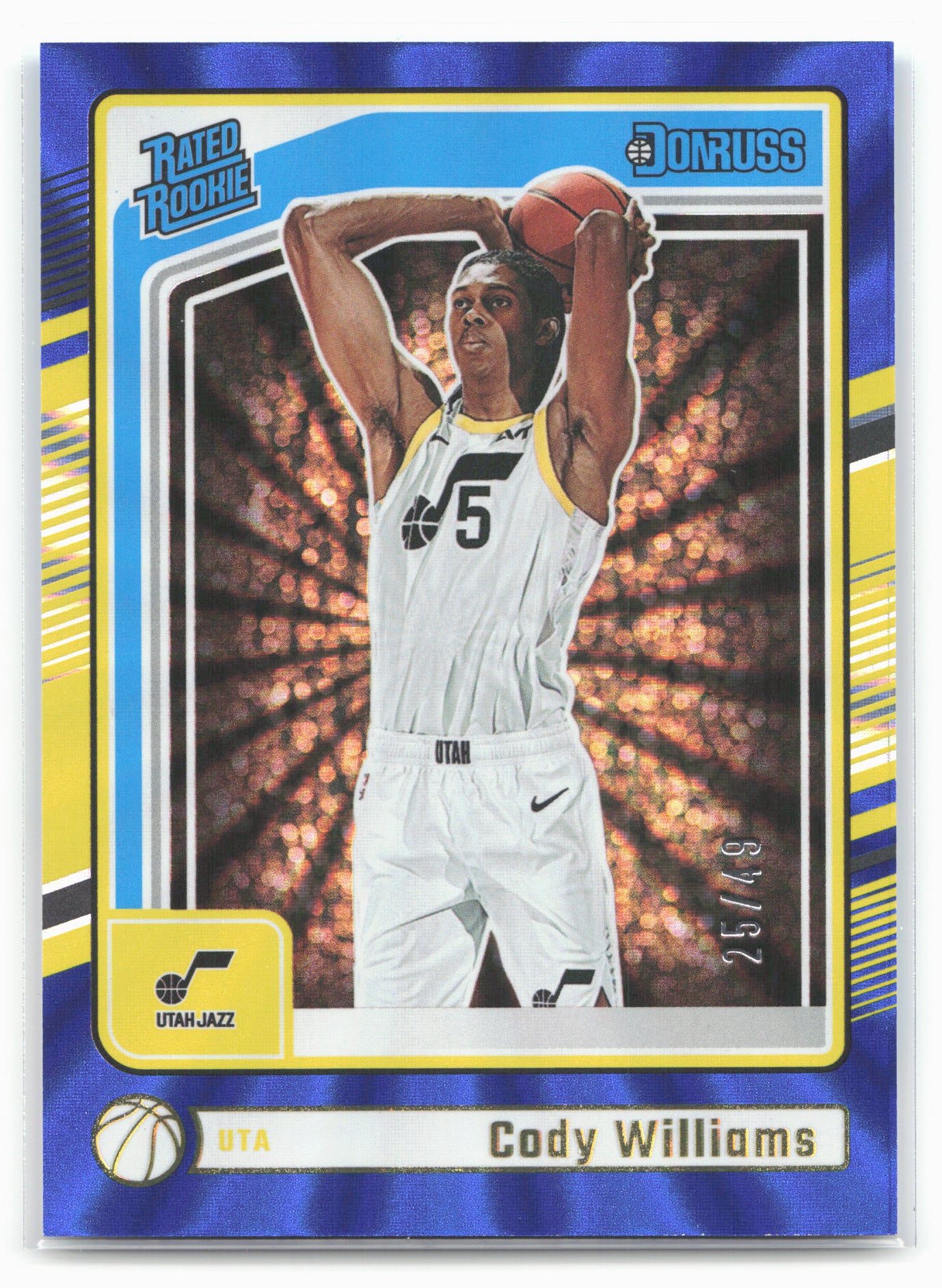 2024-25 Donruss #230 Cody Williams Holo Blue Laser