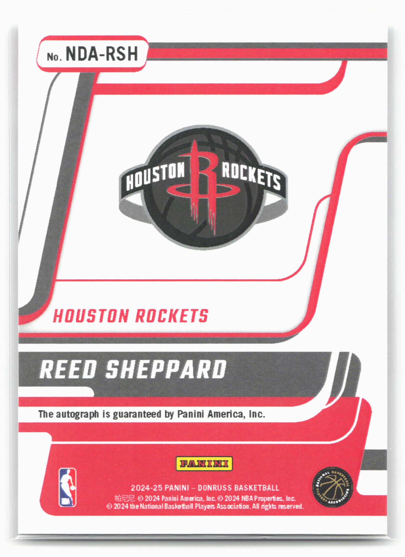 2024-25 Donruss #NDA-RSH Reed Sheppard Next Day Autographs