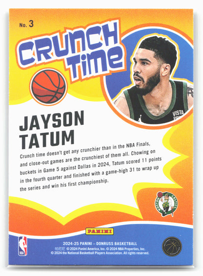 2024-25 Donruss #3 Jayson Tatum Crunch Time