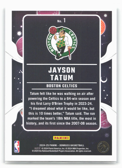 2024-25 Donruss #1 Jayson Tatum Zero Gravity
