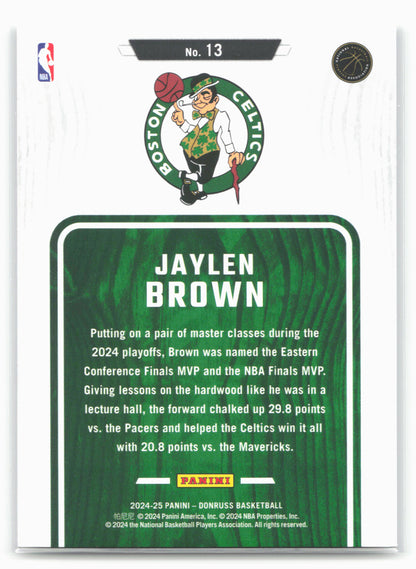 2024-25 Donruss #13 Jaylen Brown Hardwood Masters