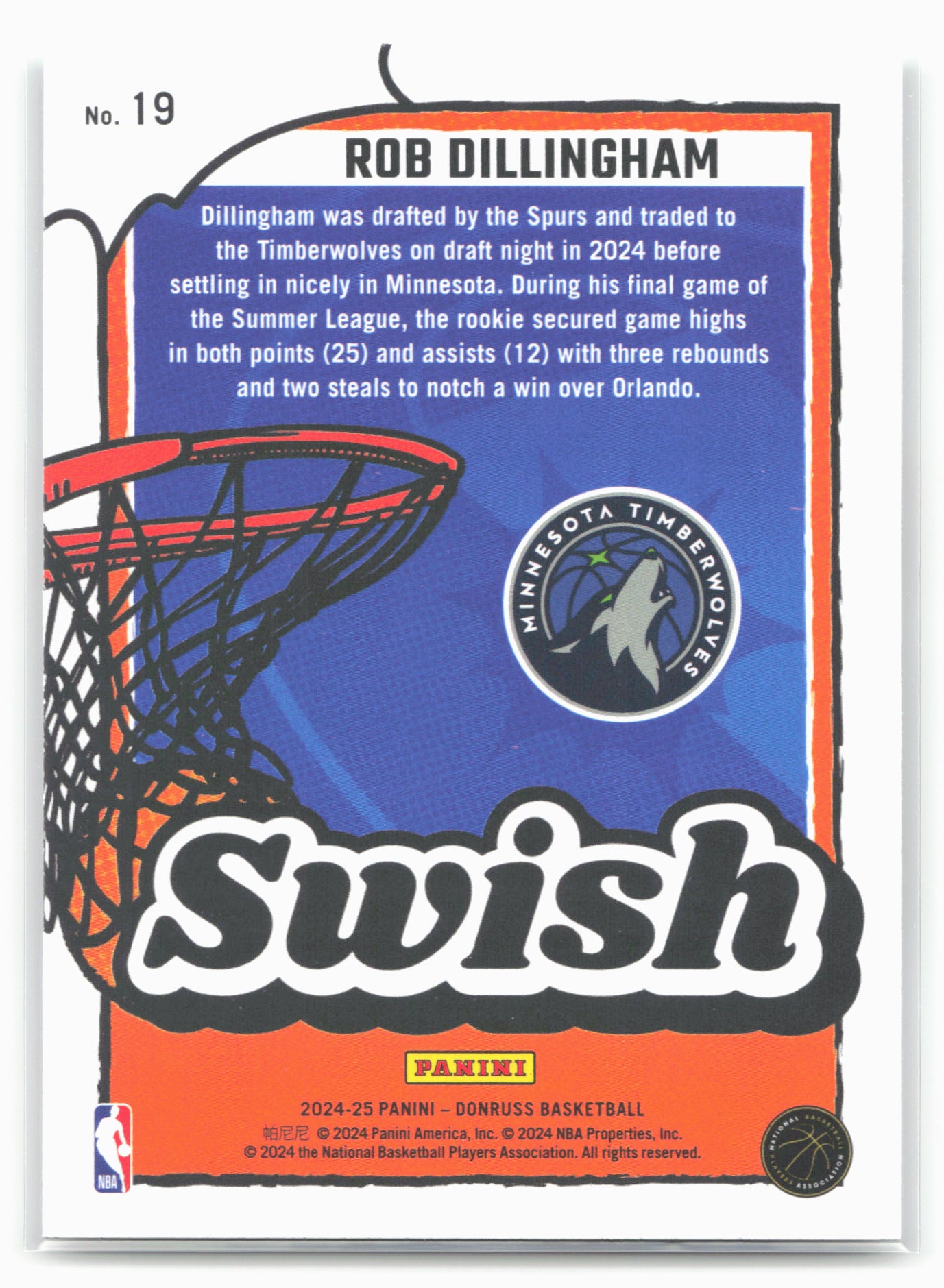 2024-25 Donruss #19 Rob Dillingham Swish