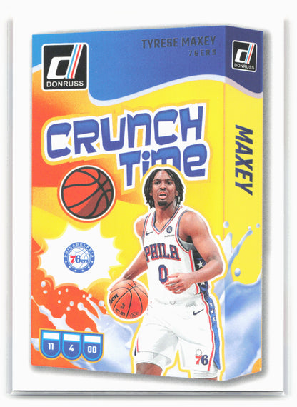 2024-25 Donruss #13 Tyrese Maxey Crunch Time
