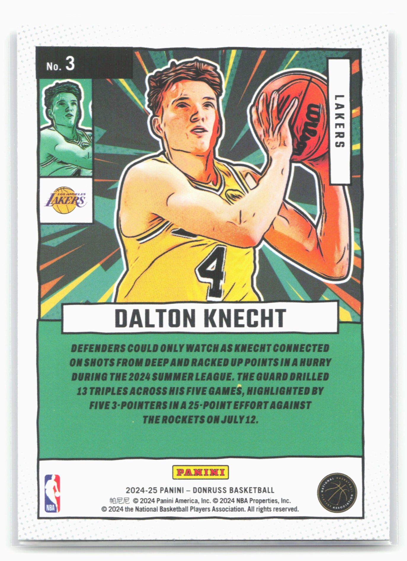 2024-25 Donruss #3 Dalton Knecht Net Marvels