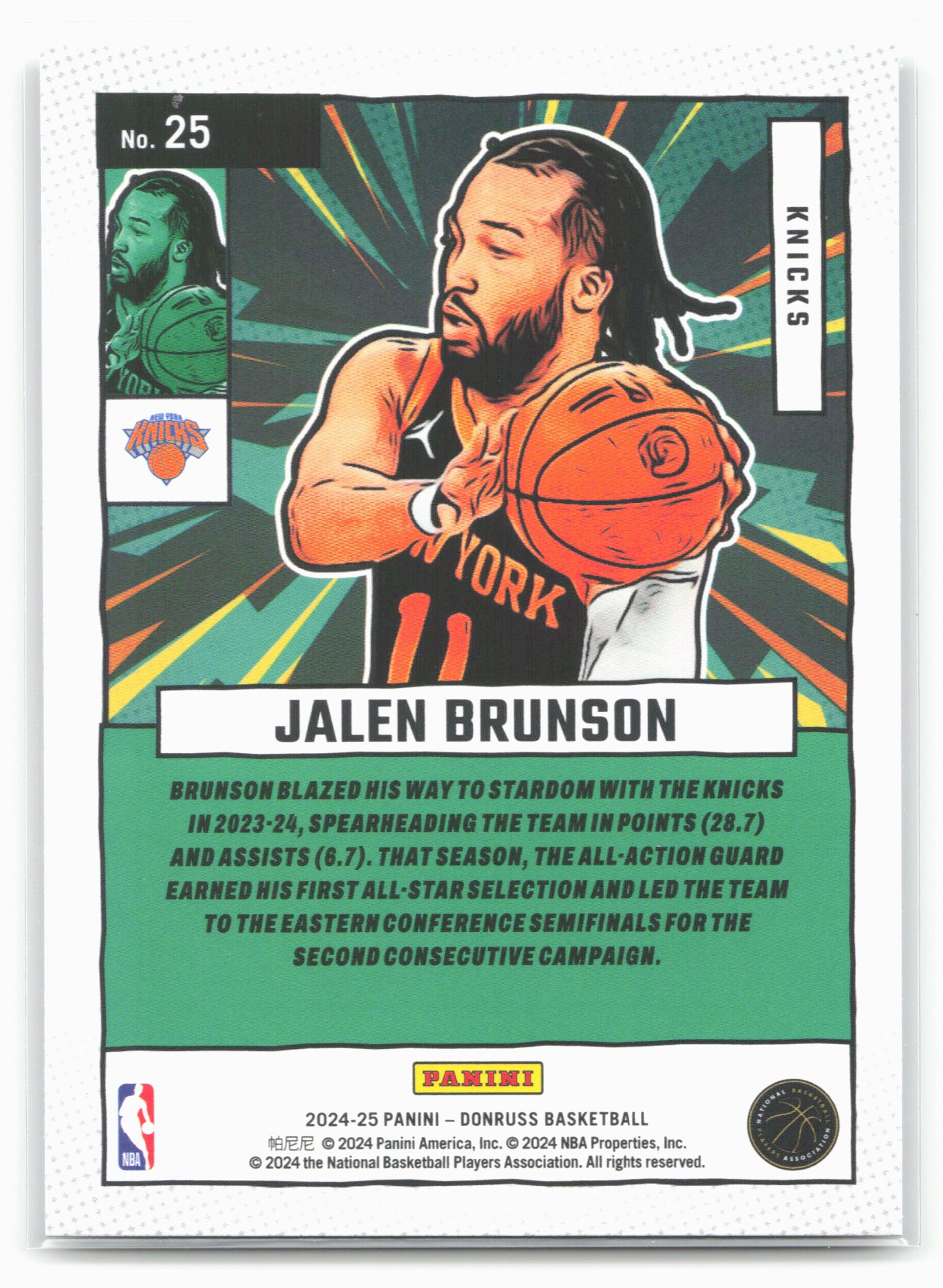 2024-25 Donruss #25 Jalen Brunson Net Marvels