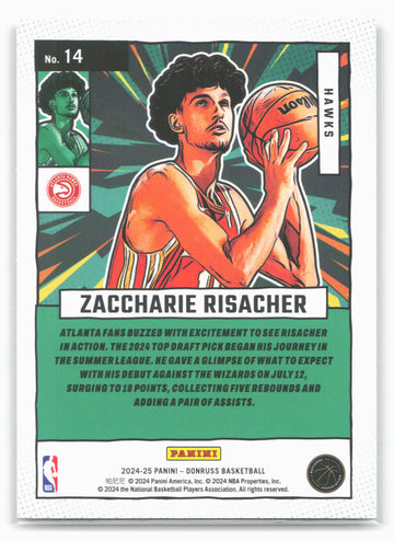 
2024-25 Donruss #14 Zaccharie Risacher Net Marvels