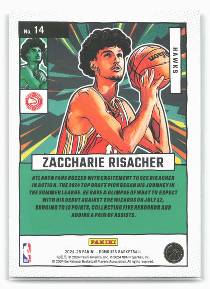 2024-25 Donruss #14 Zaccharie Risacher Net Marvels
