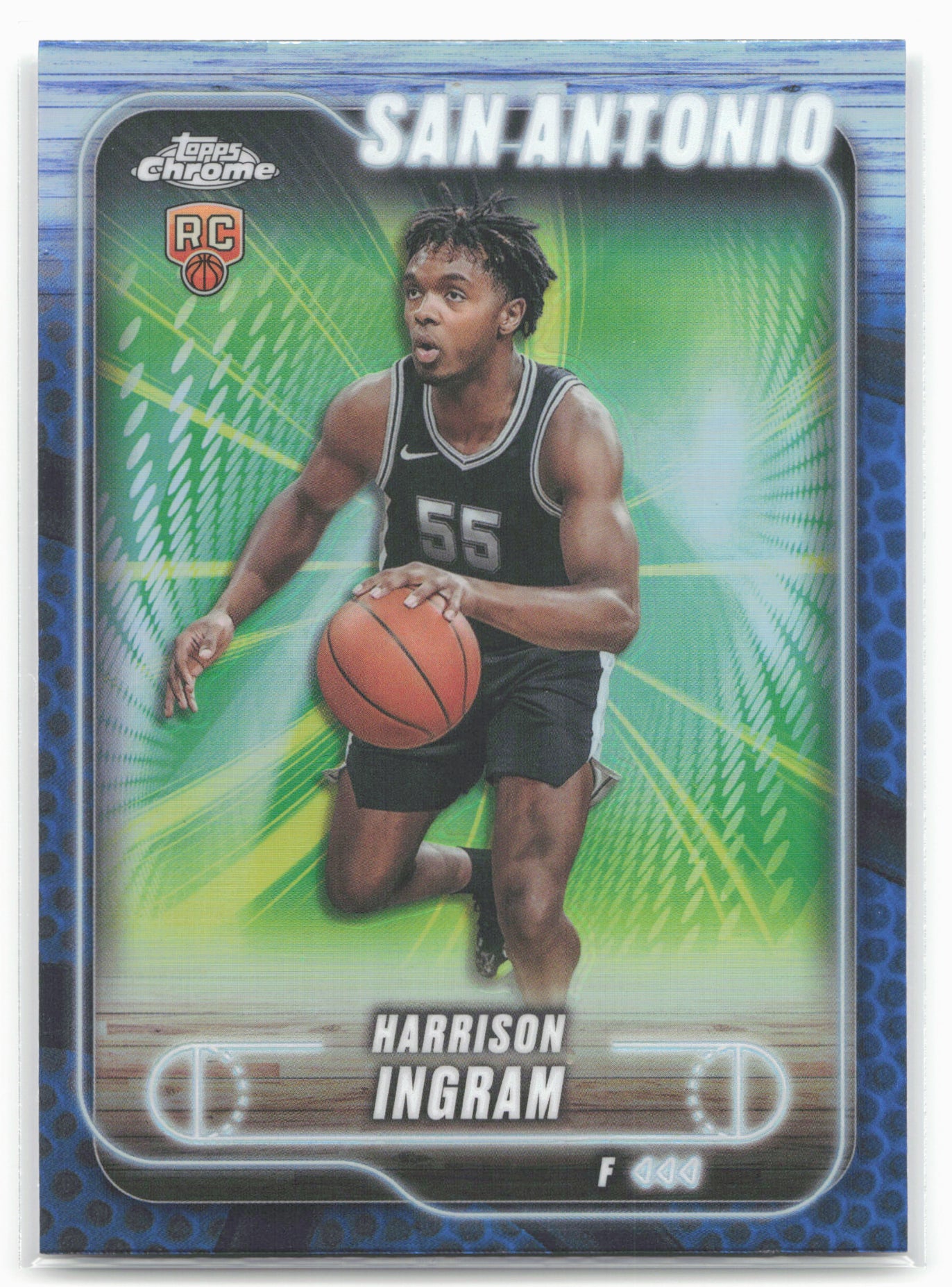 2024-25 Topps Chrome #179 Harrison Ingram Blue Basketball Refractor